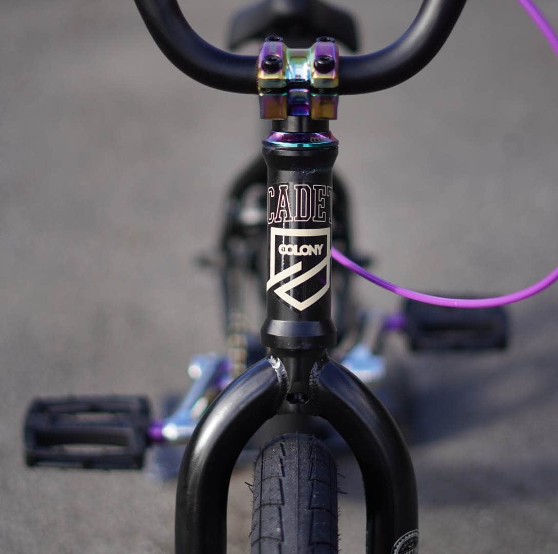 Colony BMX Bikes Black/Oil Slick Colony Cadet 18 Inch Custom Bike Black / Oil Slick