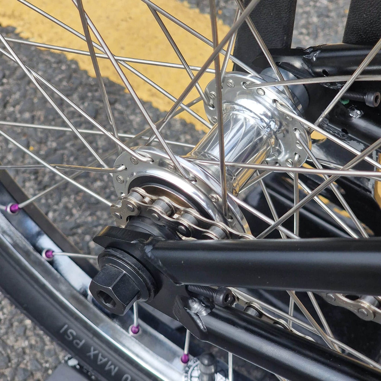 Colony BMX Bikes Black Colony Cadet 19.2" TT Custom Bike Black / Chrome / Purple