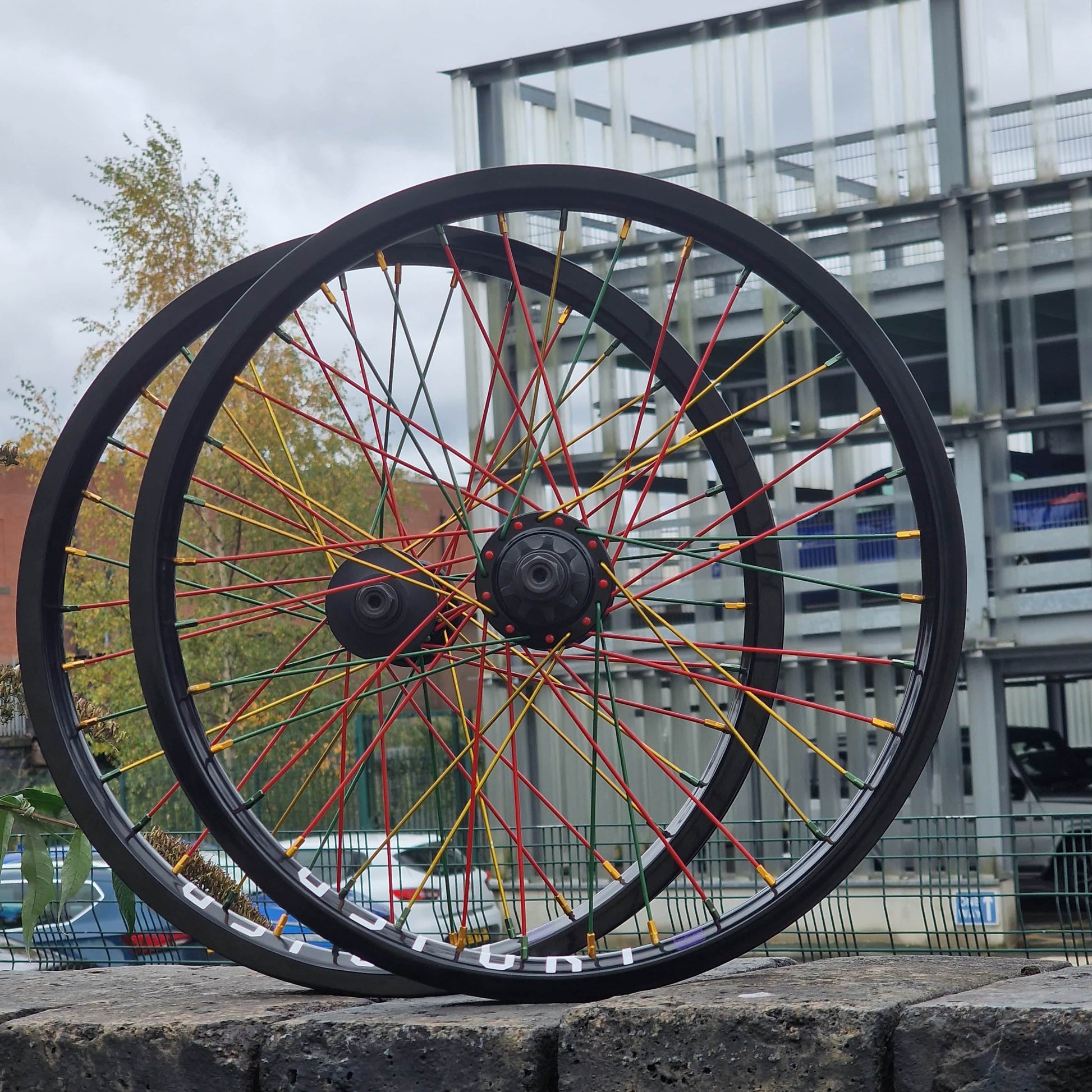 Colony BMX Parts Rasta Colony G-Sport Rasta Custom Built Wheelset Pair