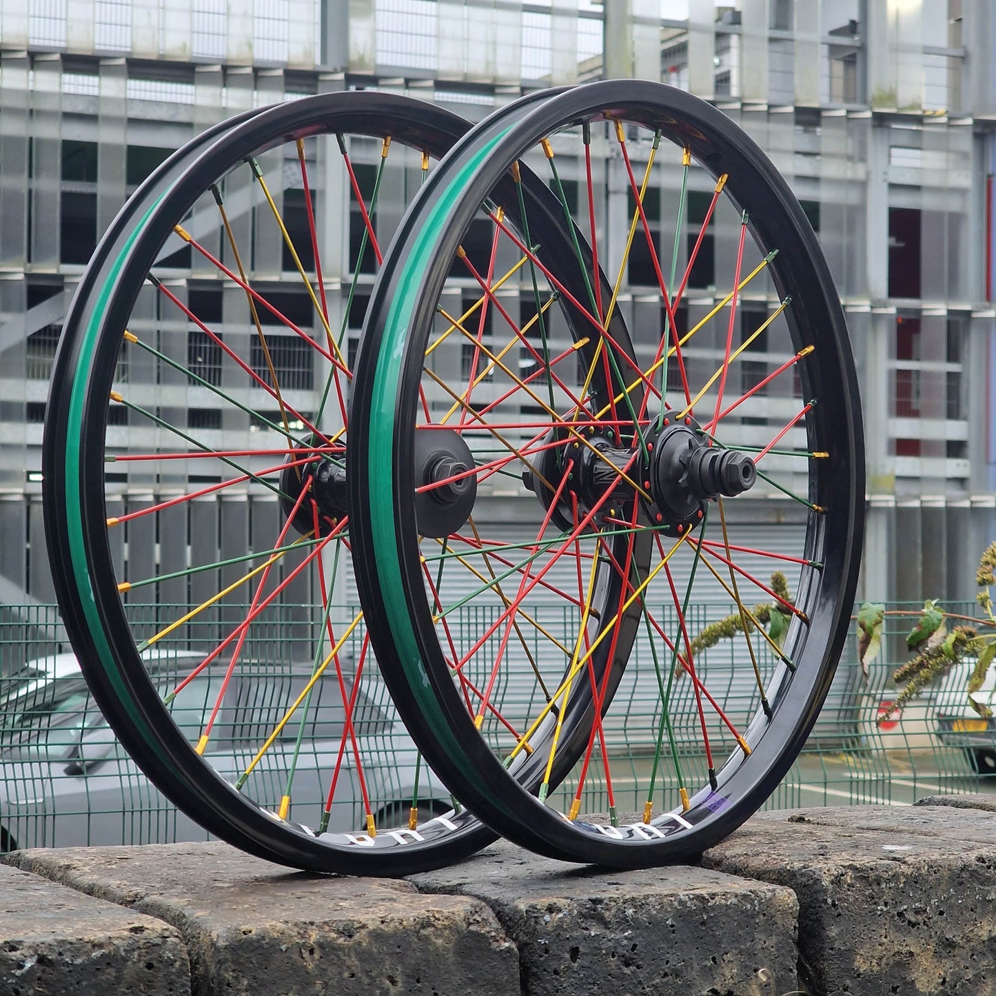 Colony BMX Parts Rasta Colony G-Sport Rasta Custom Built Wheelset Pair