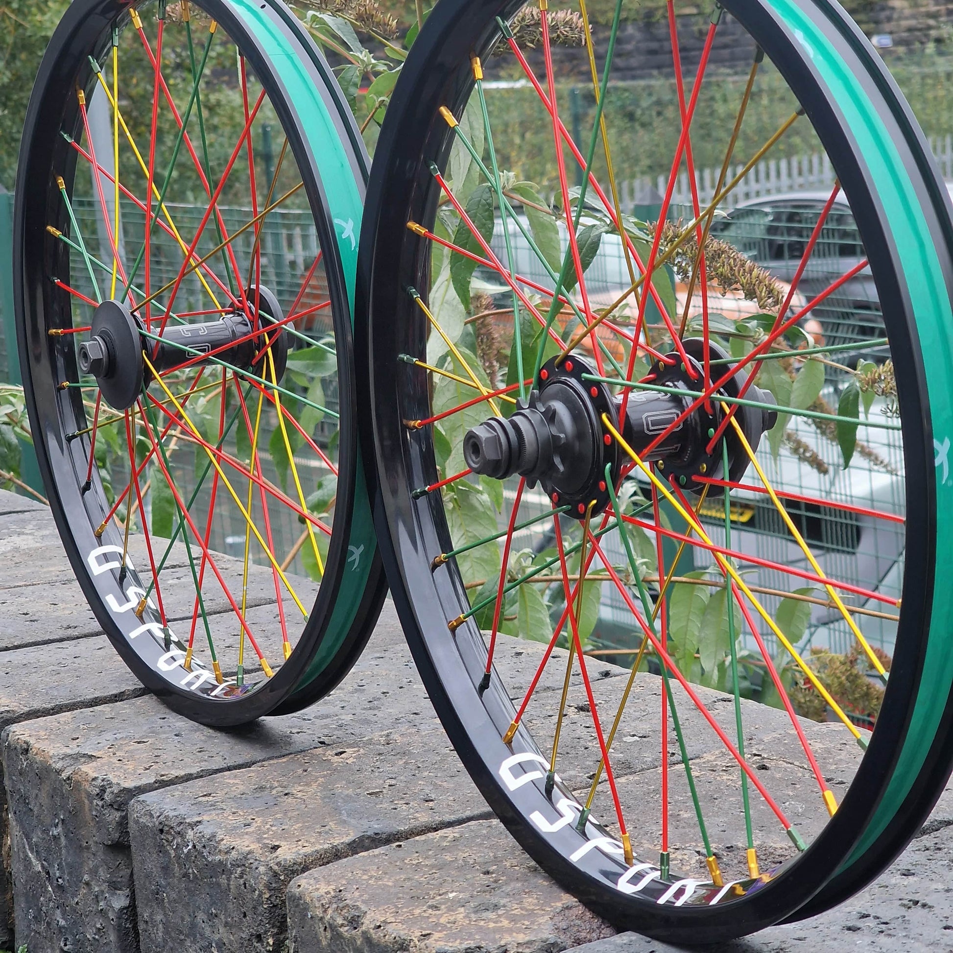 Colony BMX Parts Rasta Colony G-Sport Rasta Custom Built Wheelset Pair