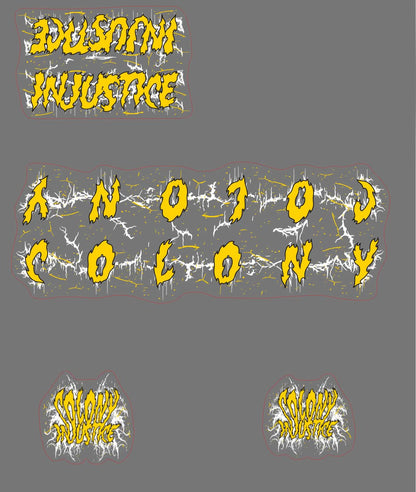 Colony BMX Parts Colony Injustice Frame Sticker Set