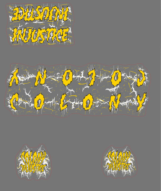 Colony BMX Parts Colony Injustice Frame Sticker Set