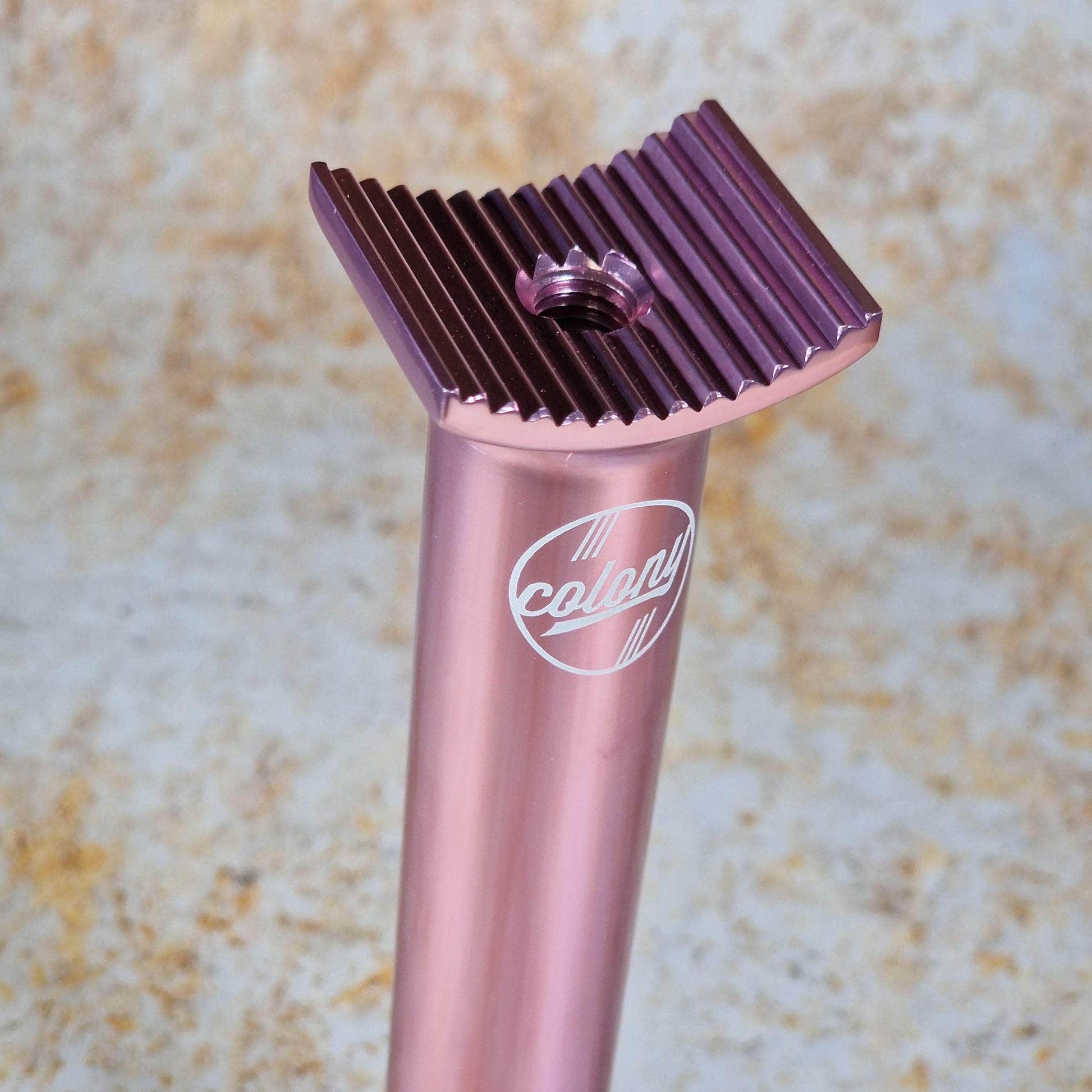 Colony BMX Parts Rose Gold Colony Stump Pivotal 185mm Seatpost Limited Rose Gold