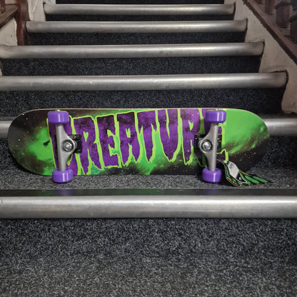 Creature Skateboards Creature Galaxy Logo Green / Purple 7.8" Complete Skateboard
