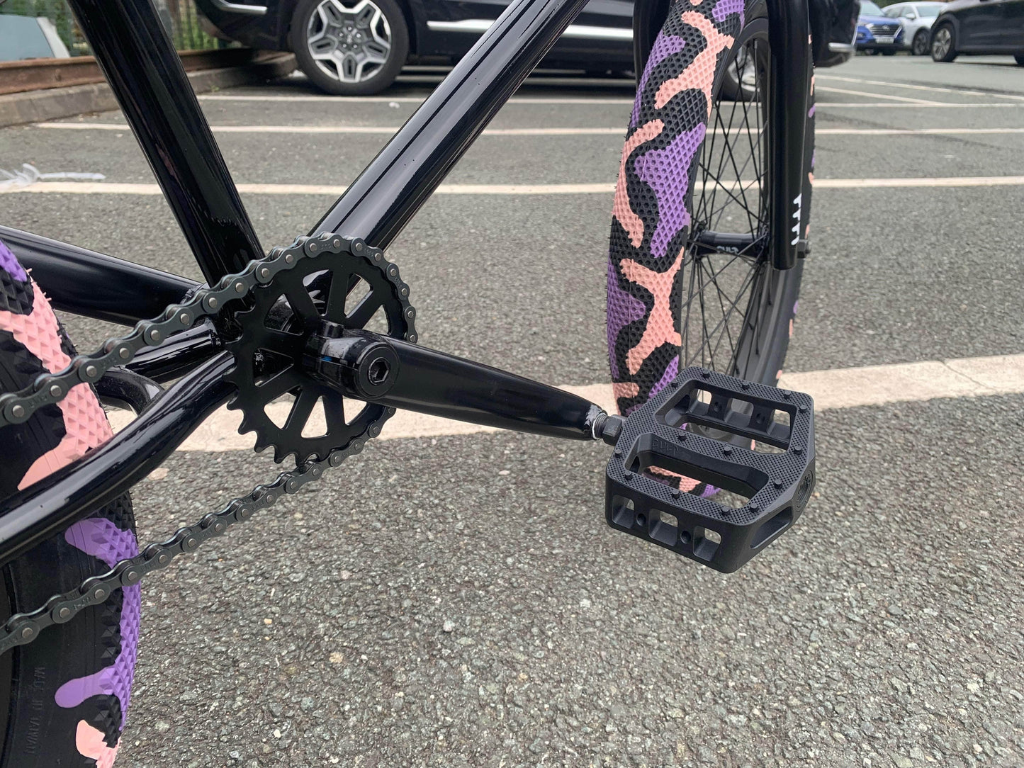 Cult BMX Bikes Black / 20 Cult 2024 Access 20" TT Bike Black with Purple Camo Tyres