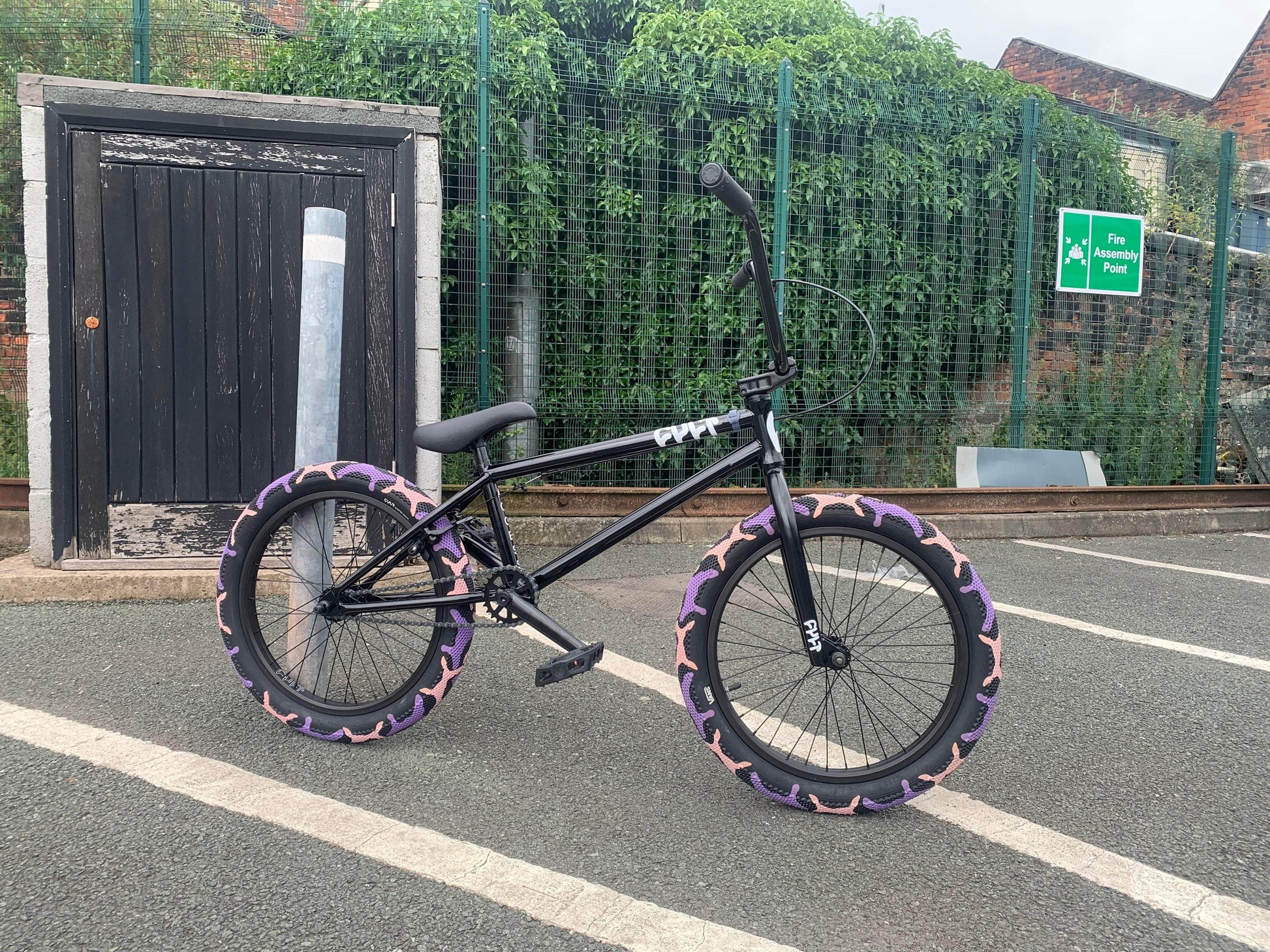 Cult BMX Bikes Black / 20 Cult 2024 Access 20" TT Bike Black with Purple Camo Tyres