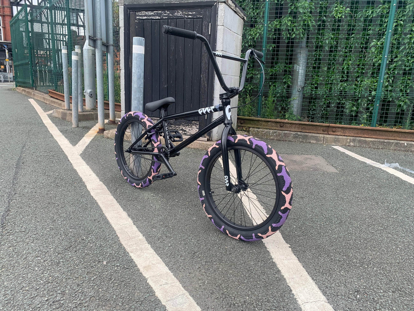 Cult BMX Bikes Black / 20 Cult 2024 Access 20" TT Bike Black with Purple Camo Tyres