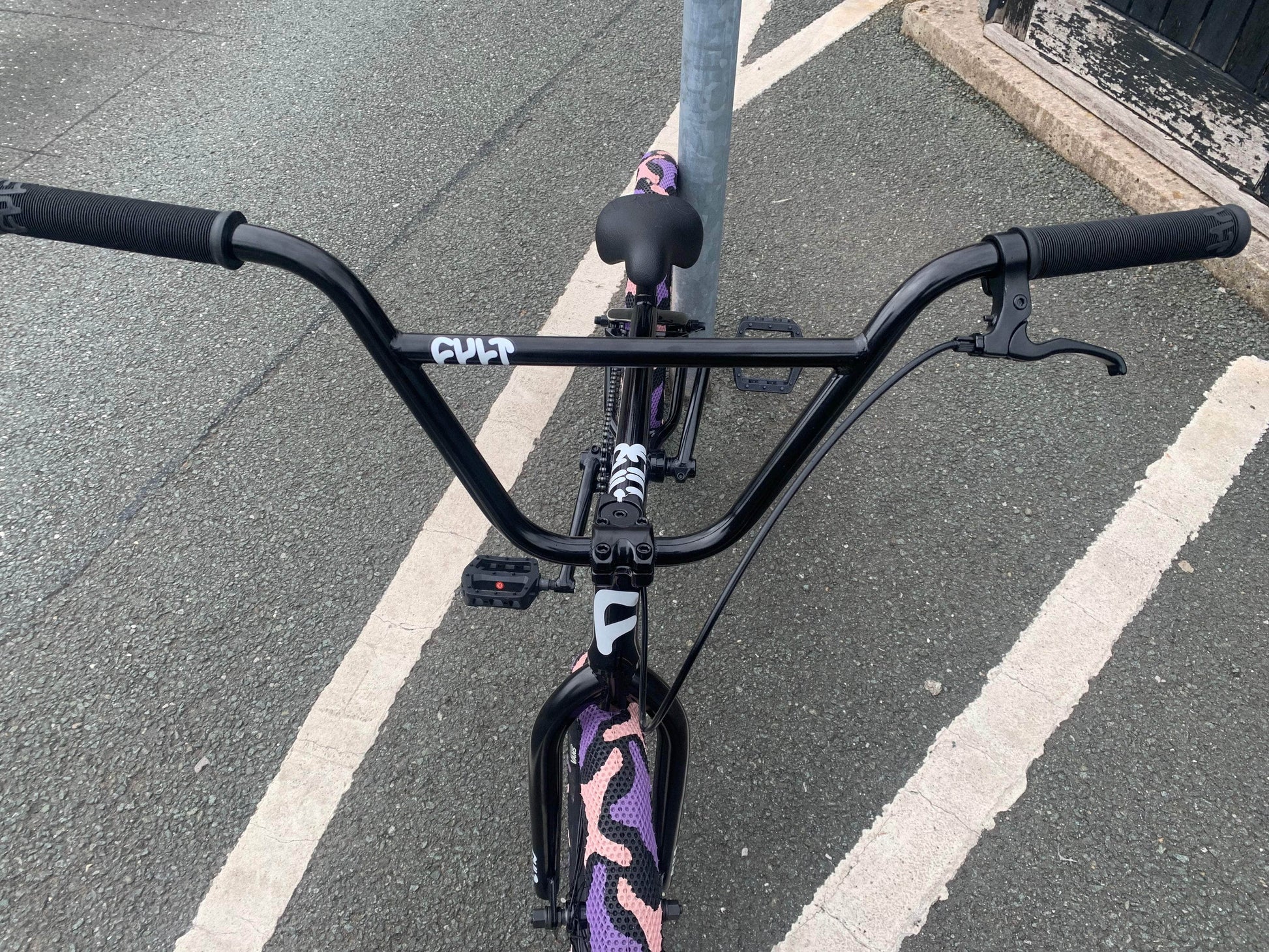 Cult BMX Bikes Black / 20 Cult 2024 Access 20" TT Bike Black with Purple Camo Tyres