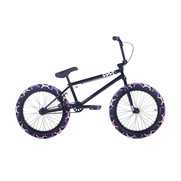 Cult BMX Bikes Black / 20 Cult 2024 Access A 20" TT Bike Black with Purple Camo Tyres