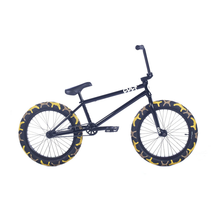 Cult BMX Bikes Black / 20.75 Cult 2024 Control 20.75" TT Bike Black with Yellow Camo Tyres
