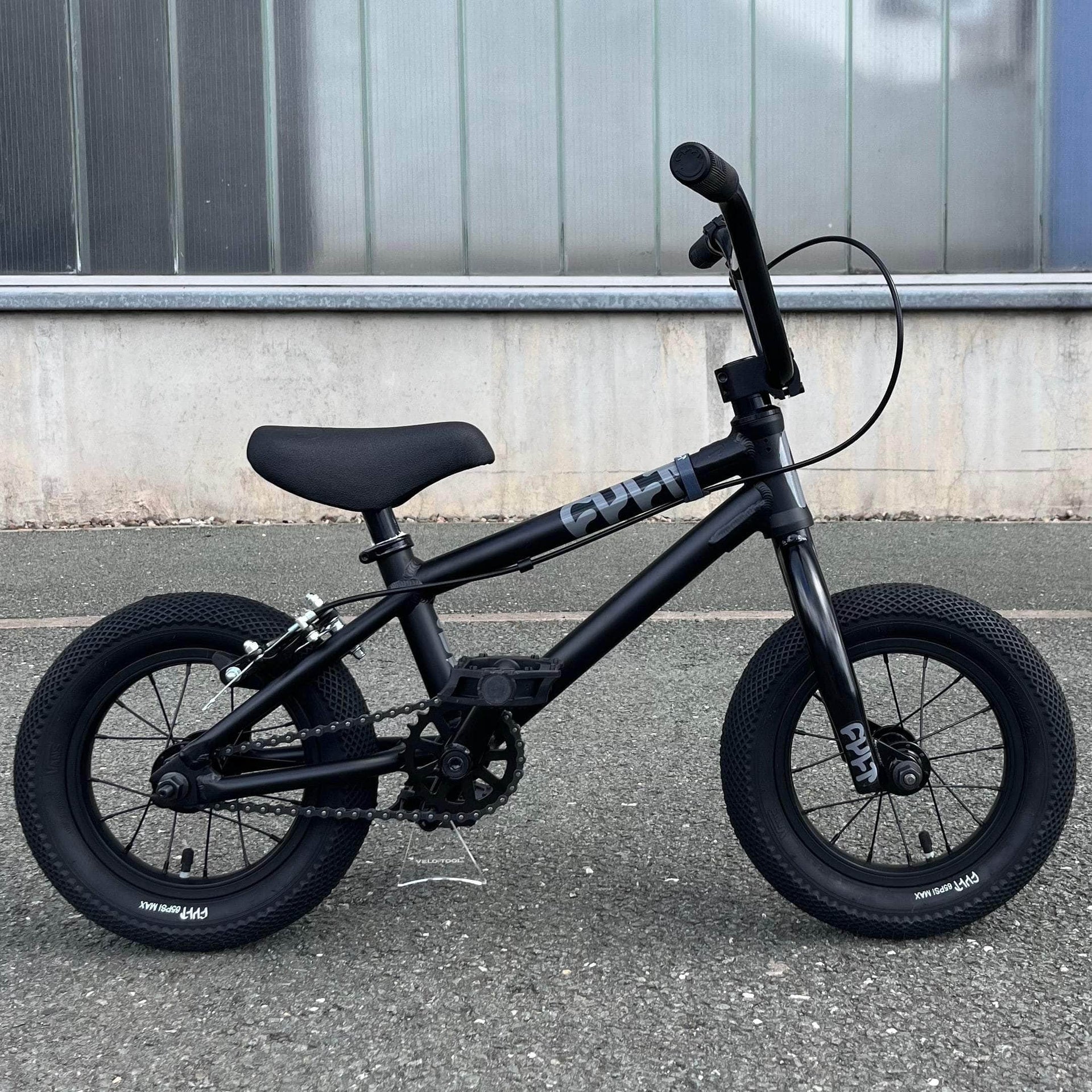 Cult 2025 Juvenile 12 Inch Kids BMX Bike Black Alans BMX