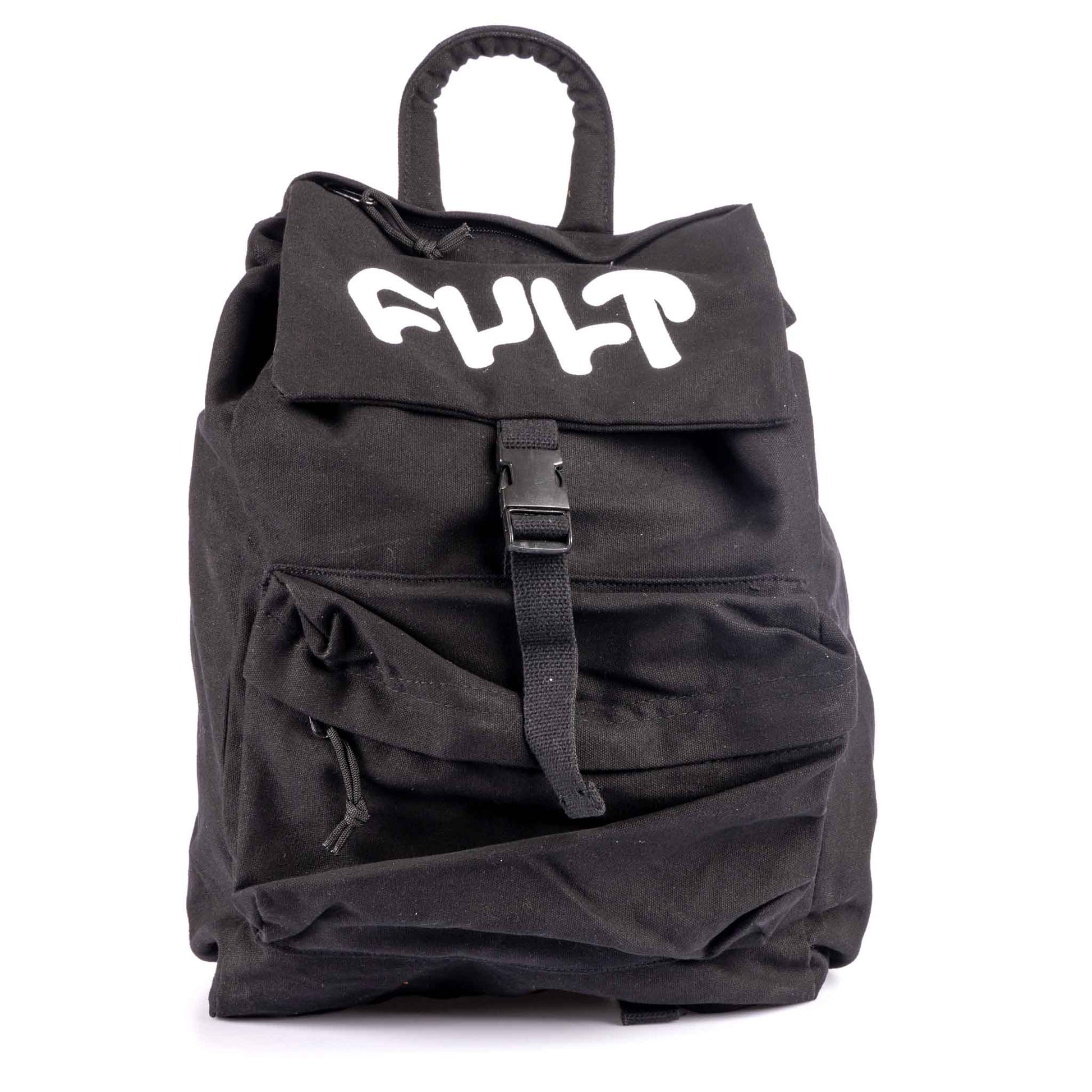 Cult Clothing & Shoes Black Cult BMX Thick Logo Stash Backpack Black