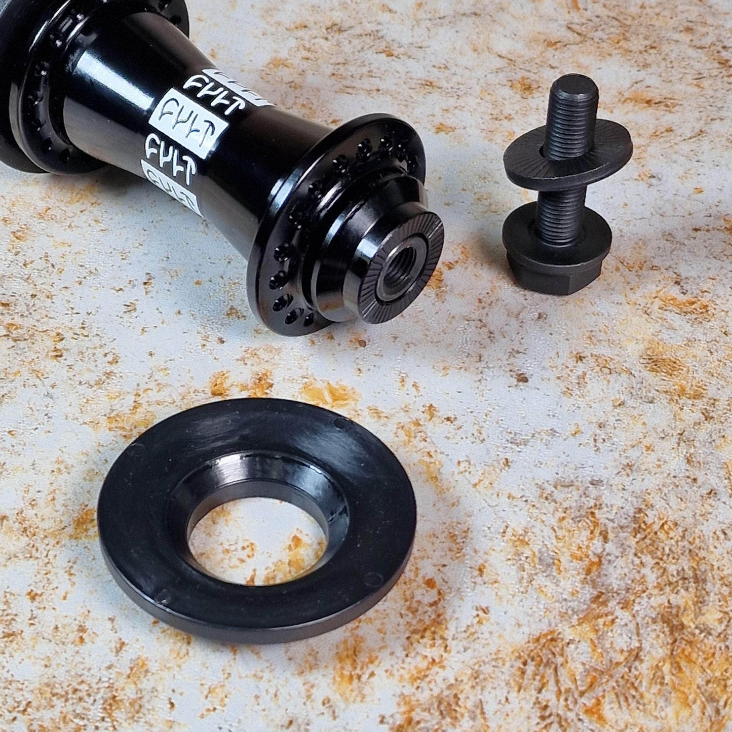 Cult BMX Parts Black Cult Crew Front Hub with Hubguards Black