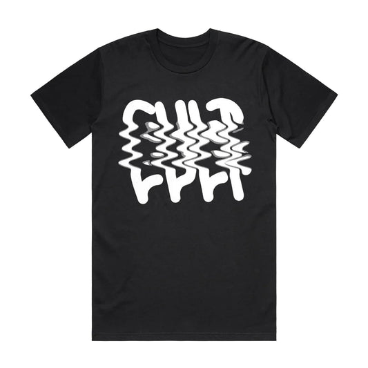 Cult Clothing & Shoes Cult Distorted T-shirt Black