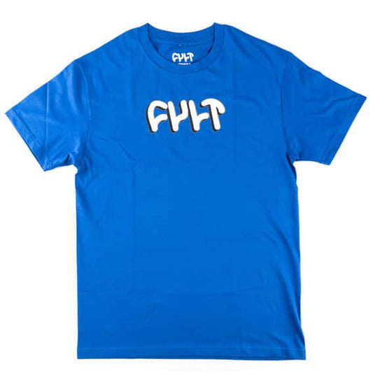 Cult Clothing & Shoes Cult Drop Shadow T-shirt Blue