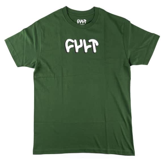 Cult Clothing & Shoes Cult Drop Shadow T-shirt Green