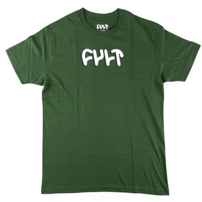 Cult Clothing & Shoes Cult Drop Shadow T-shirt Green