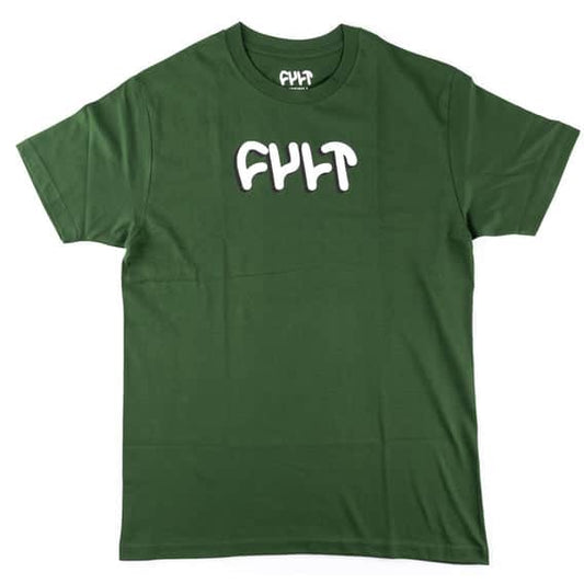 Cult Clothing & Shoes Cult Drop Shadow T-shirt Green