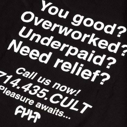 Cult Clothing & Shoes Cult Just A Lot T-shirt Black