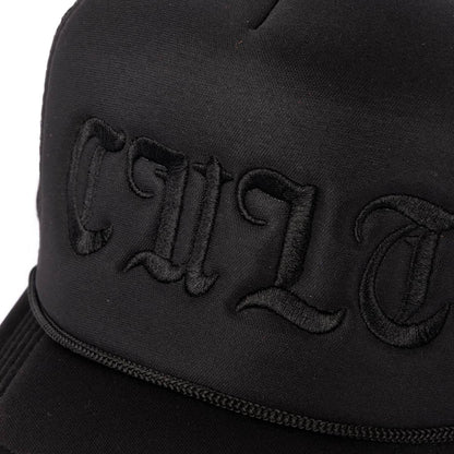 Cult Clothing & Shoes Black Cult Old English Trucker Cap Black