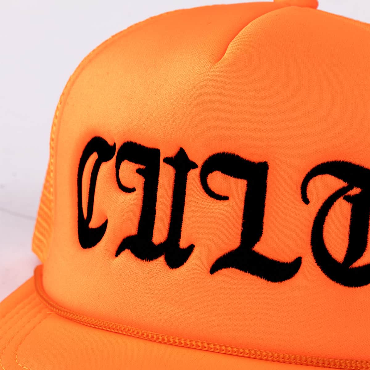 Cult Clothing & Shoes Orange Cult Old English Trucker Cap Orange