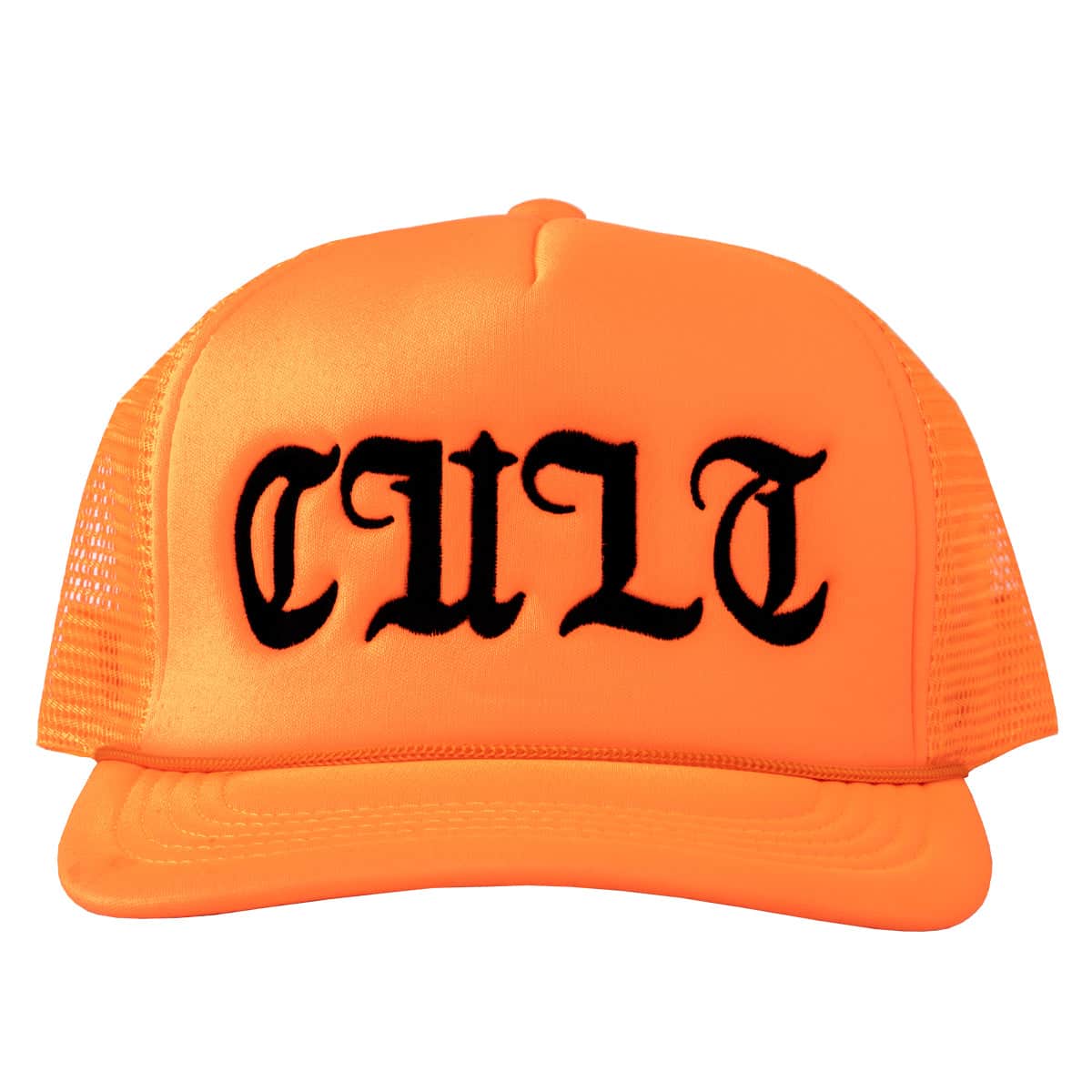Cult Clothing & Shoes Orange Cult Old English Trucker Cap Orange