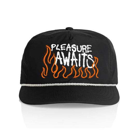 Cult Clothing & Shoes Black Cult Pleasure Awaits Rope Cap Black