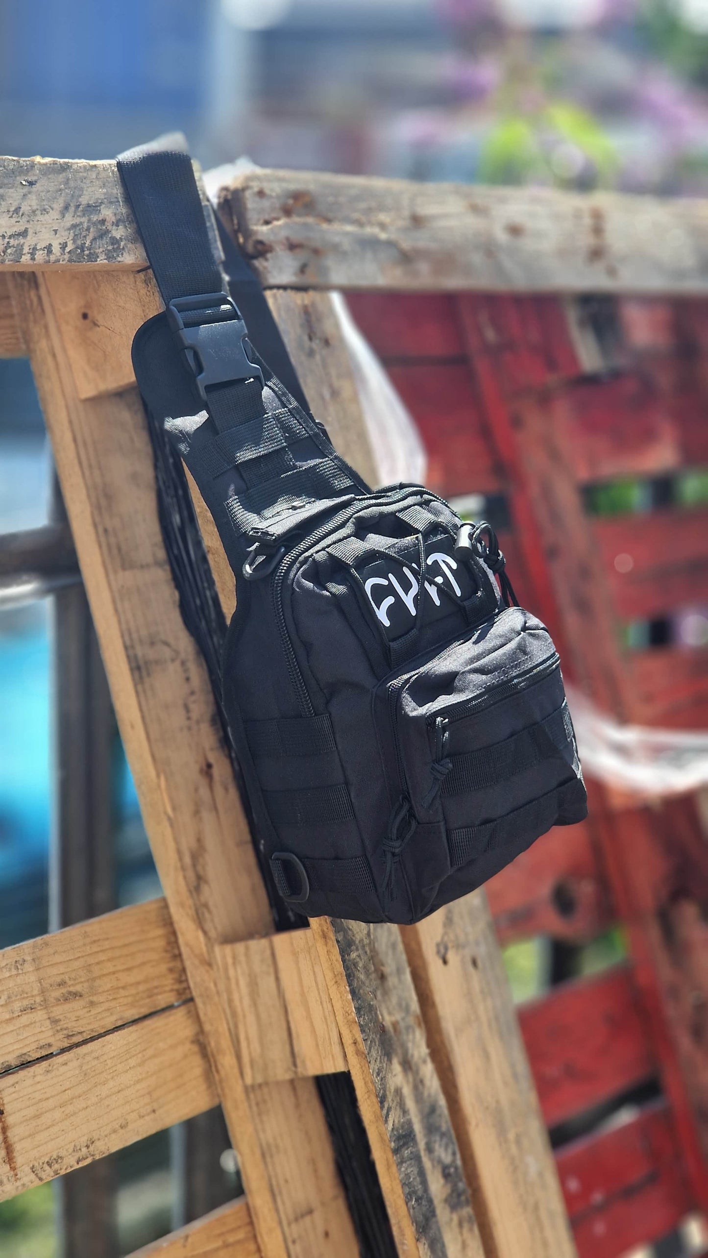 Cult Clothing & Shoes Black Cult Tactical Pack Shoulder Sling Bag Black