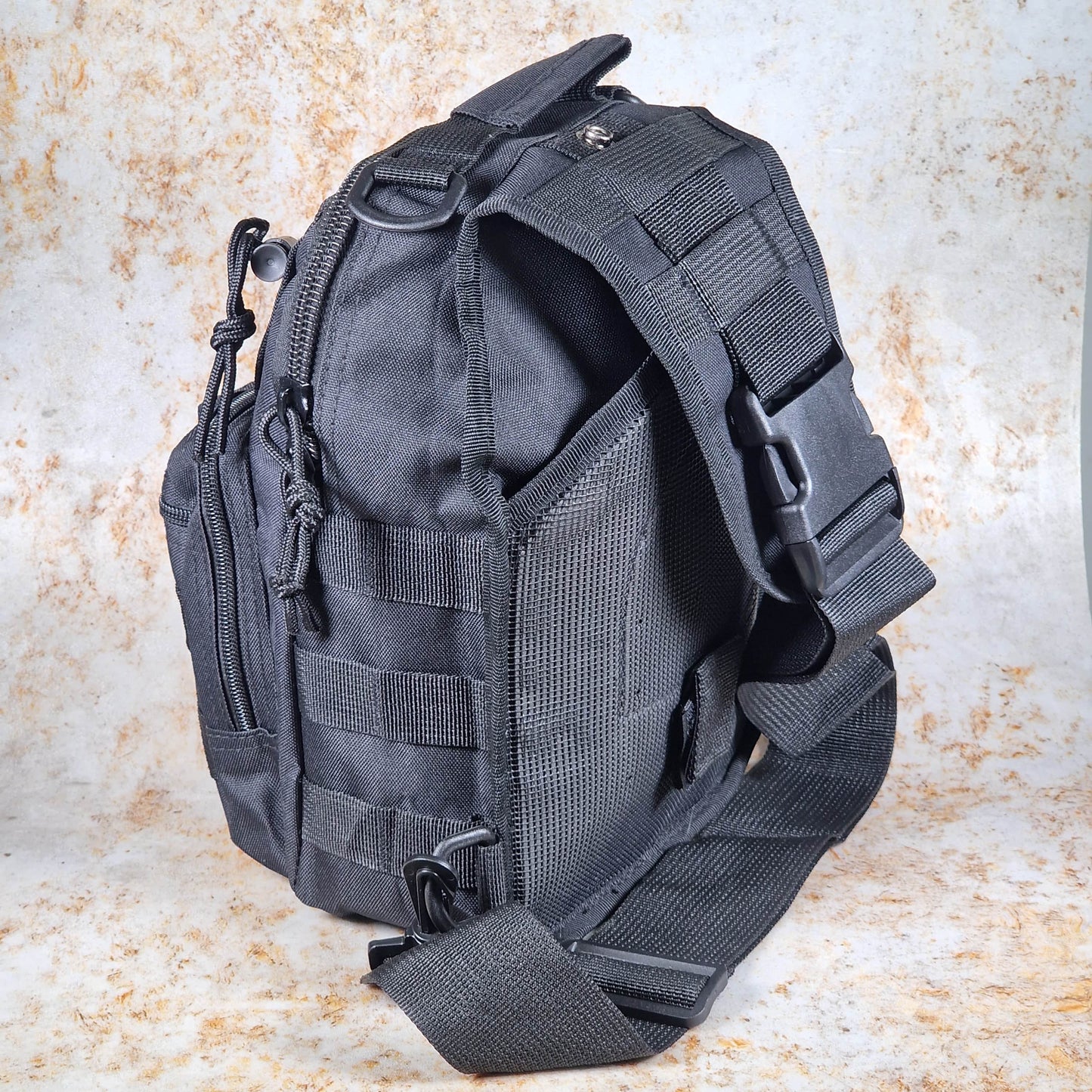 Cult Clothing & Shoes Black Cult Tactical Pack Shoulder Sling Bag Black