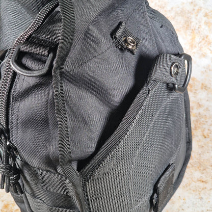Cult Clothing & Shoes Black Cult Tactical Pack Shoulder Sling Bag Black