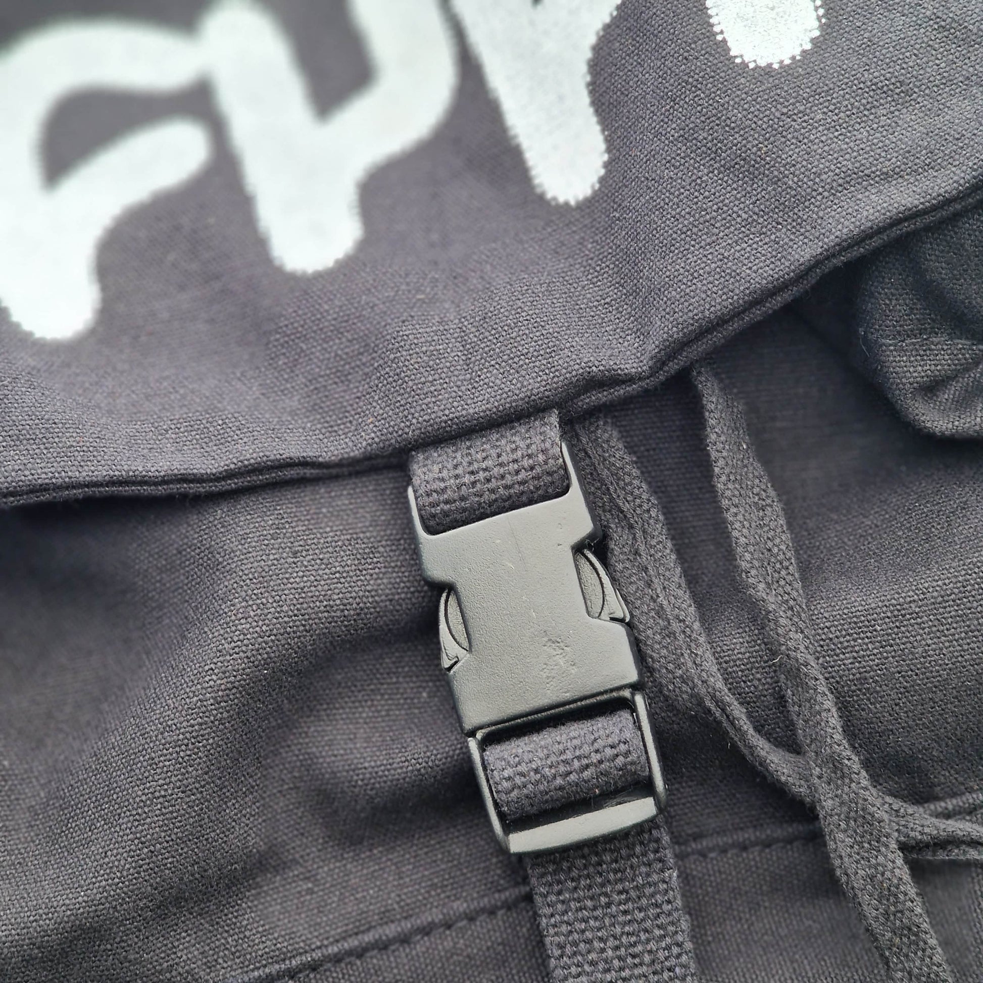 Cult Clothing & Shoes Black Cult Thick Logo Stash Backpack Black