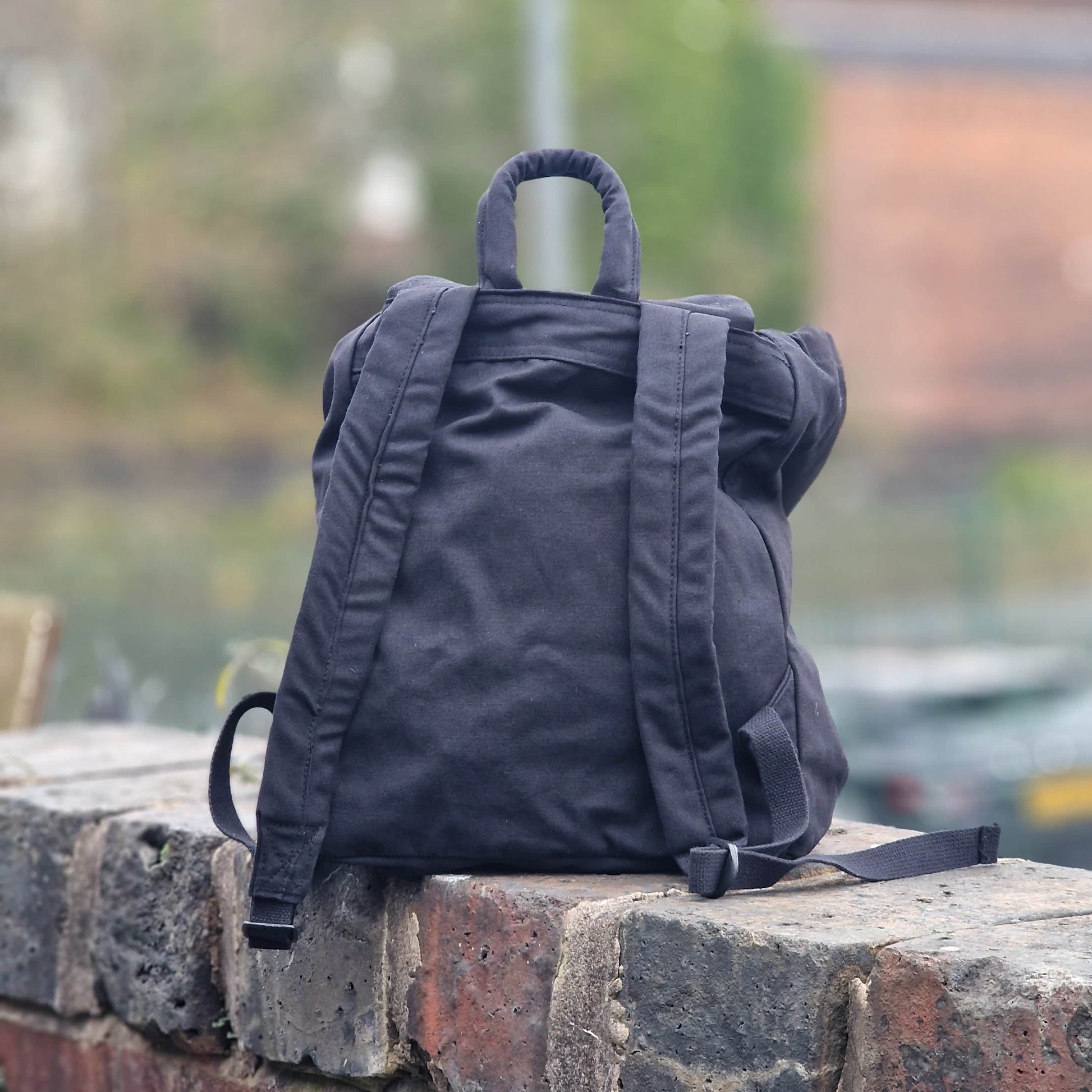 Cult Clothing & Shoes Black Cult Thick Logo Stash Backpack Black