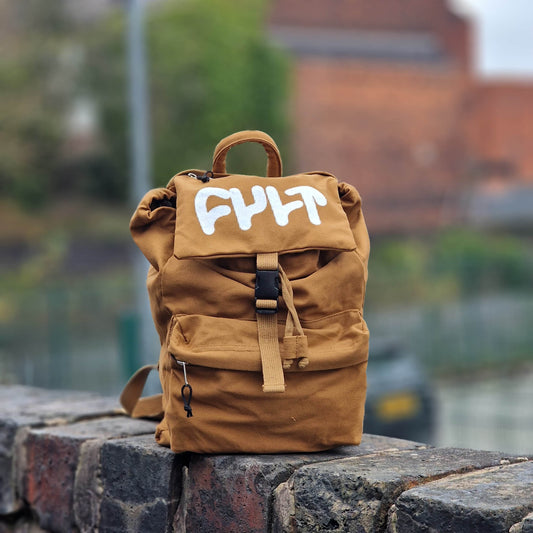 Cult Clothing & Shoes Brown Cult Thick Logo Stash Backpack Brown