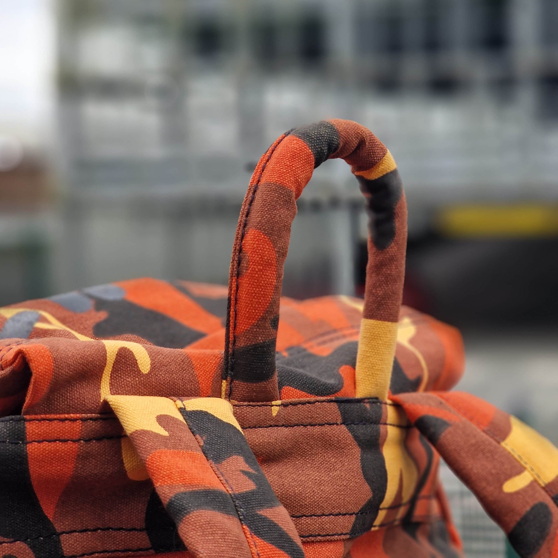 Cult Clothing & Shoes Orange Camo Cult Thick Logo Stash Backpack Orange Camo