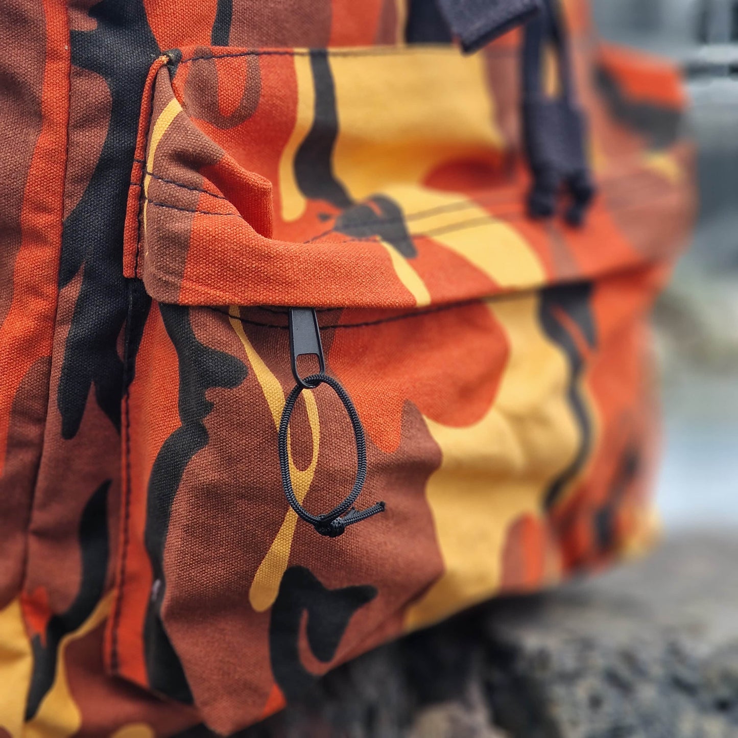 Cult Clothing & Shoes Orange Camo Cult Thick Logo Stash Backpack Orange Camo