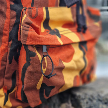 Cult Clothing & Shoes Orange Camo Cult Thick Logo Stash Backpack Orange Camo