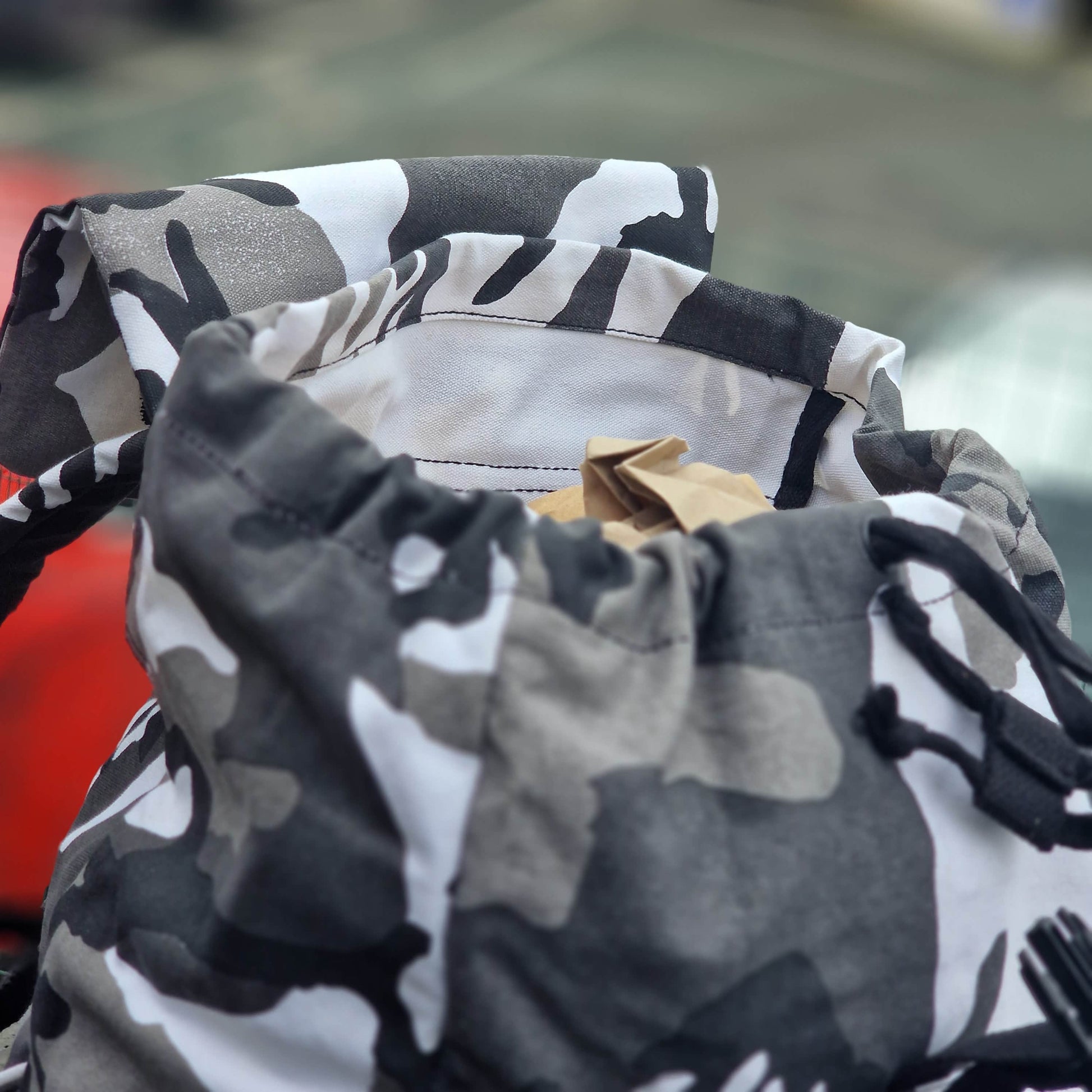 Cult Clothing & Shoes White Camo Cult Thick Logo Stash Backpack White Camo
