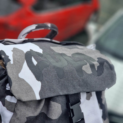 Cult Clothing & Shoes White Camo Cult Thick Logo Stash Backpack White Camo