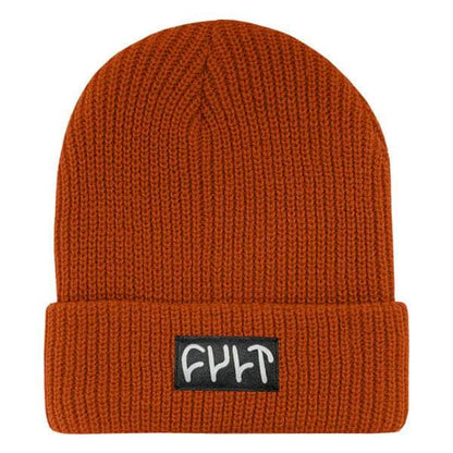 Cult Clothing & Shoes Burnt Orange Cult Witness Ribbed Beanie