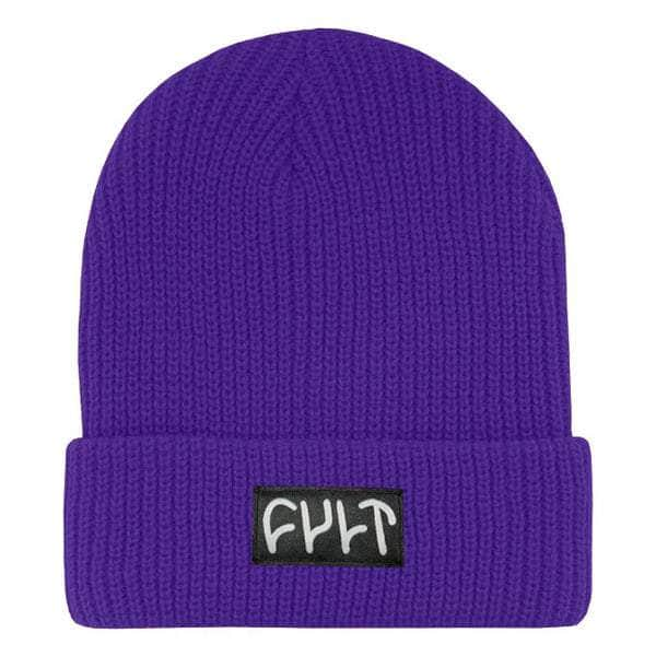 Cult Clothing & Shoes Purple Cult Witness Ribbed Beanie