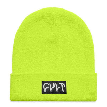 Cult Clothing & Shoes Yellow Cult Witness Tight Knit Beanie