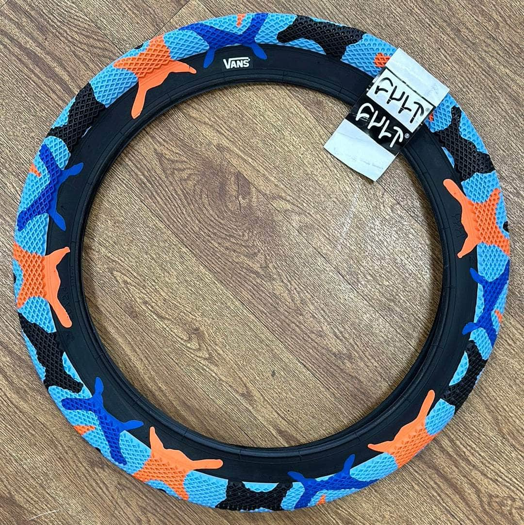 Cult BMX Parts 20x2.40 / Blue/Orange Camo Cult x Vans 20 inch Tyre Blue / Orange Camo