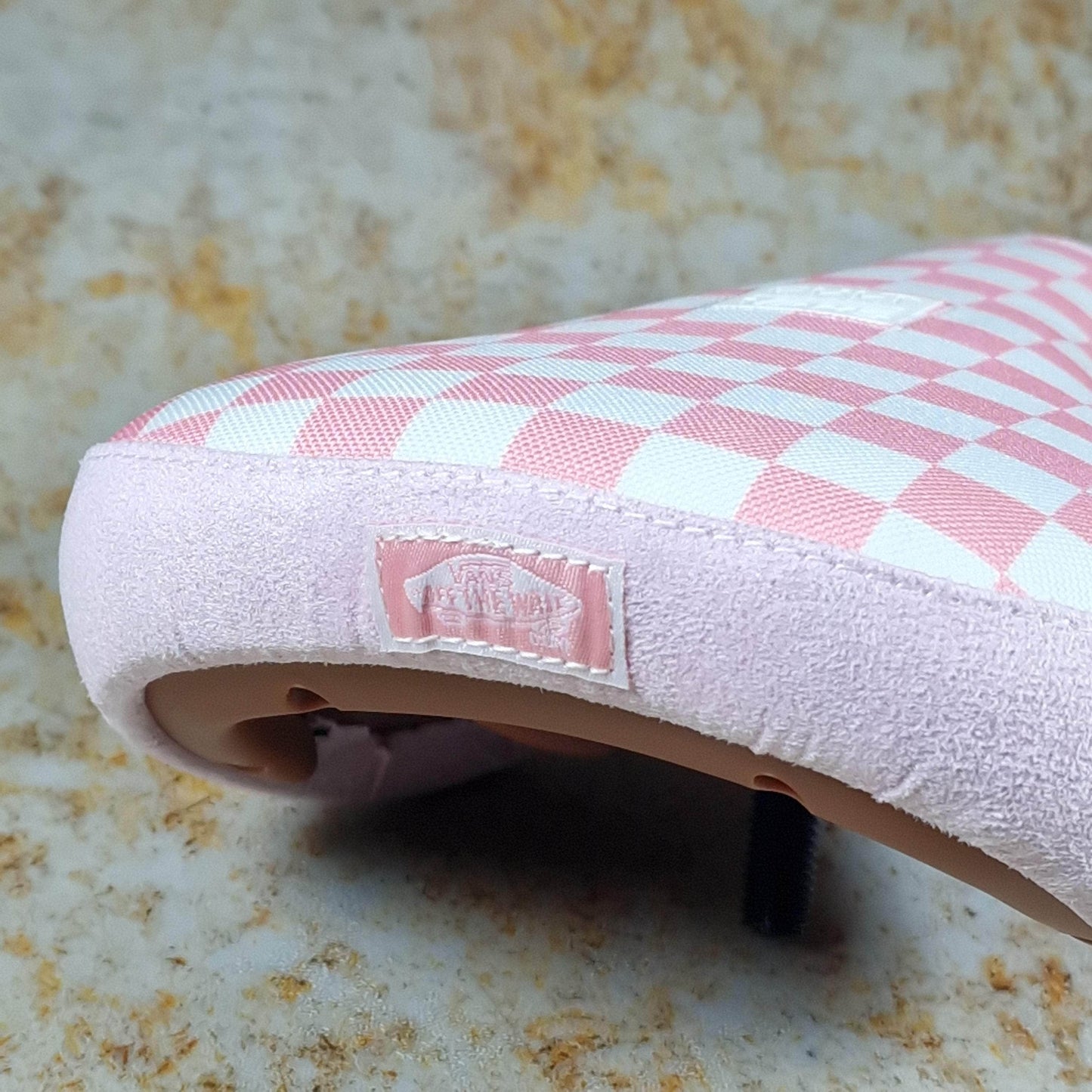Cult BMX Parts Pink Checkered w/ Gum Base / Pivotal / Fat Cult x Vans Slip On Pink Fat Pivotal Seat with Gum Base