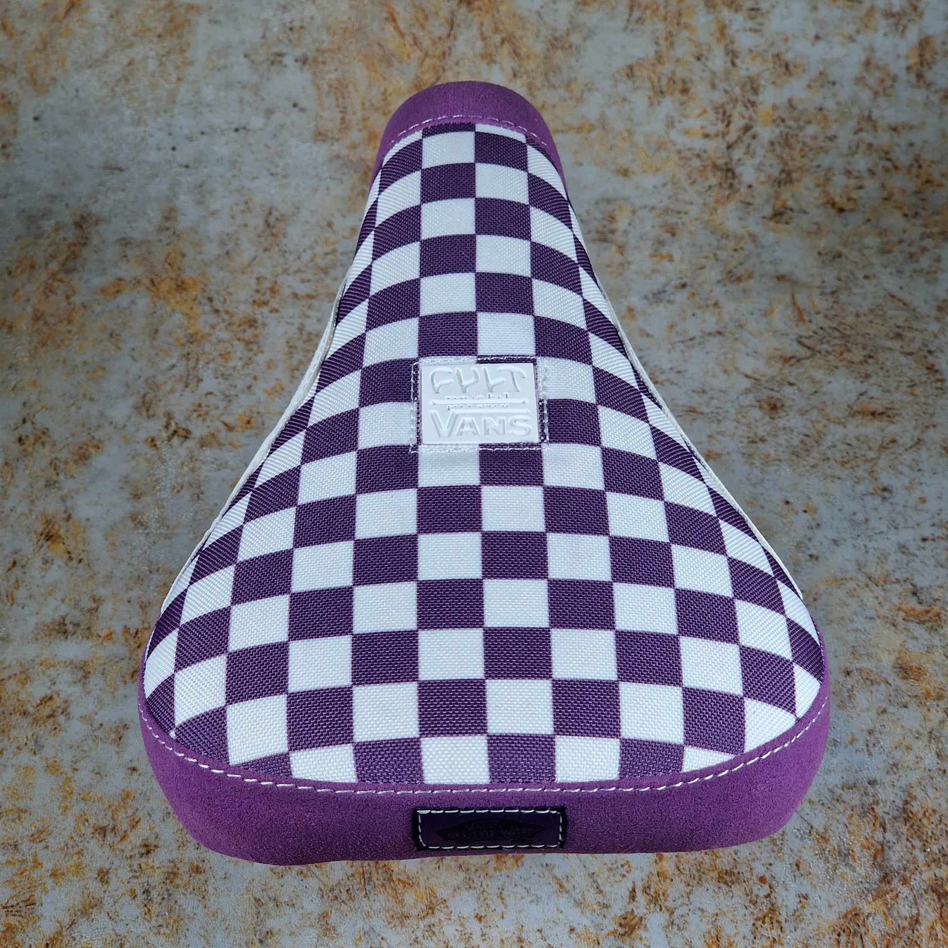 Cult BMX Parts Purple w/ Stripe / Pivotal / Fat Cult x Vans Slip On Purple Fat Pivotal Seat with Gum Base