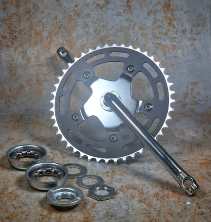 Darxide Old School BMX Black Darxide Complete Old School One Piece Crank Drivetrain Kit