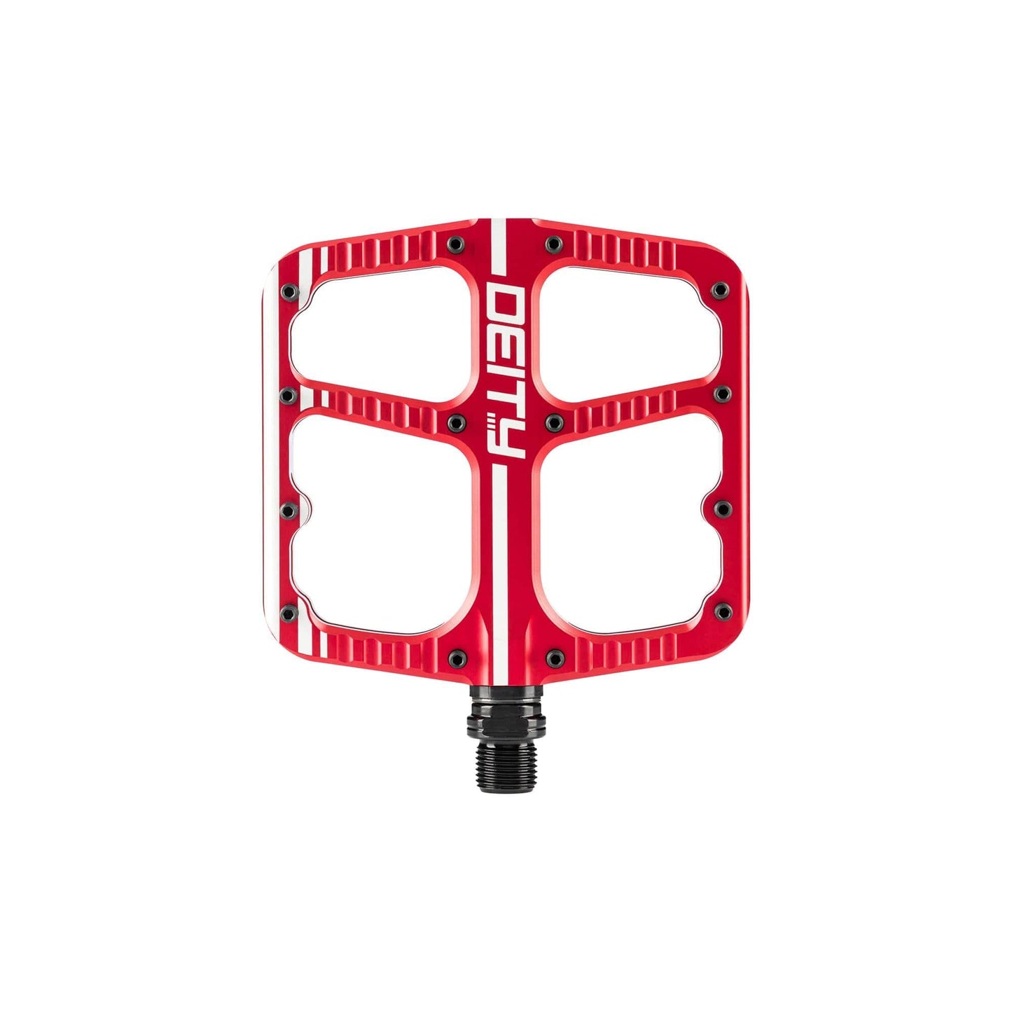 Deity Bikes Red Deity Flat Trak Pedals