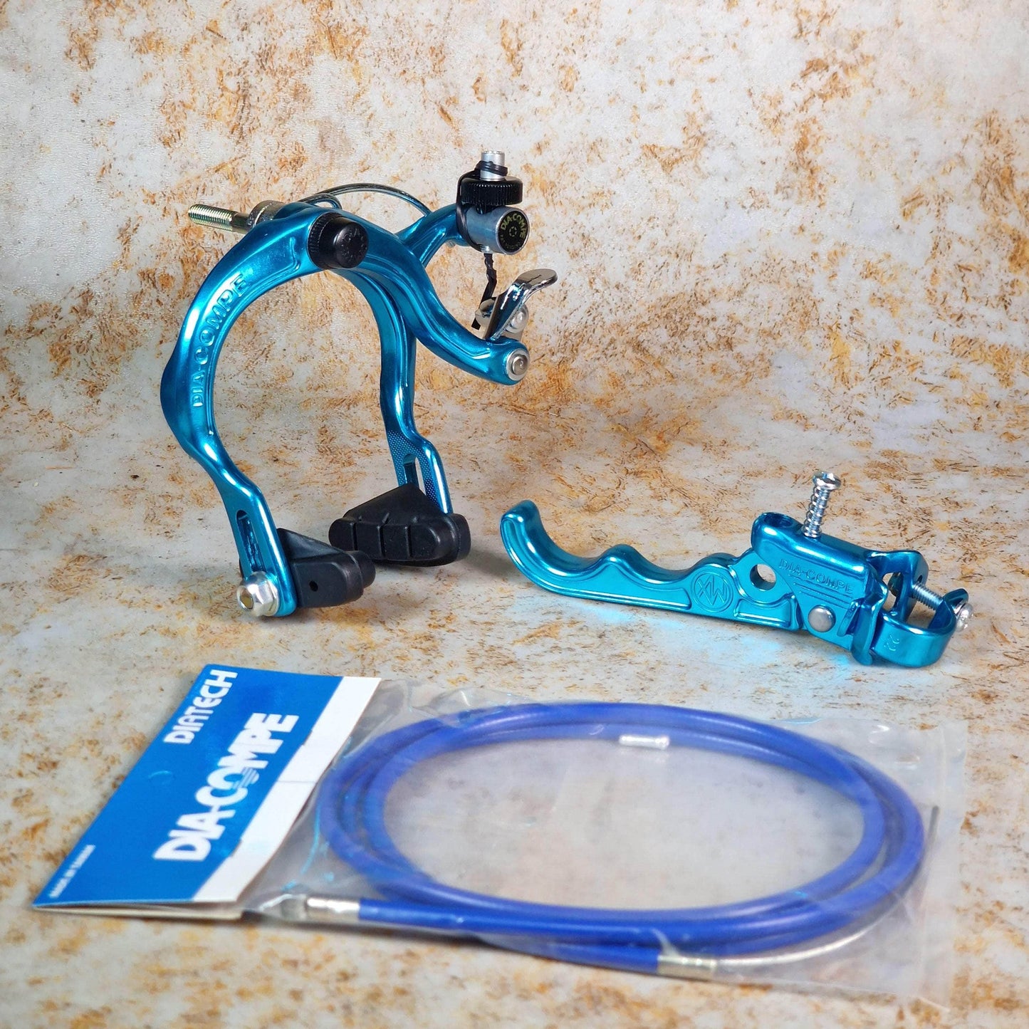 Dia-Compe Old School BMX Blue / 883QR / LH Tech II Dia-Compe Complete Old School Brake Kit Rear