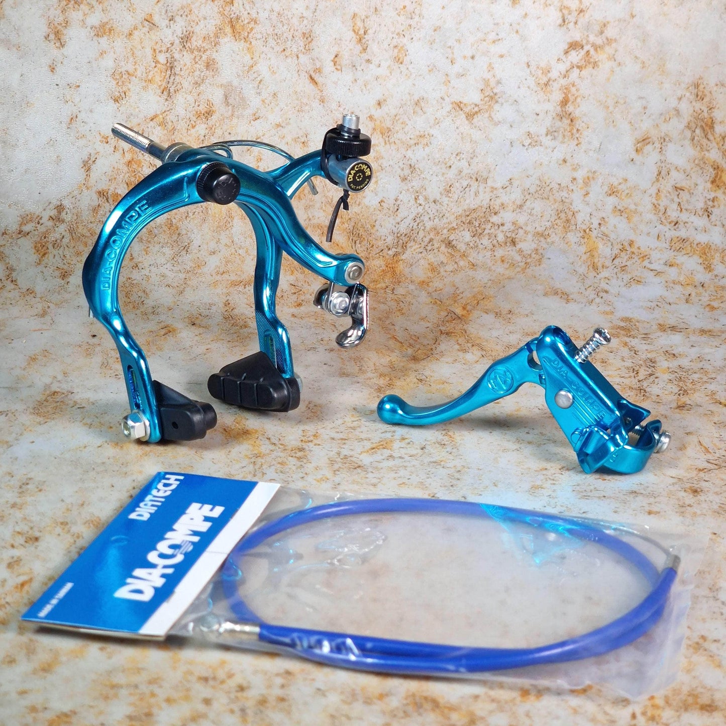 Dia-Compe Old School BMX Blue / 883QR / LH Tech III Dia-Compe Complete Old School Brake Kit Rear