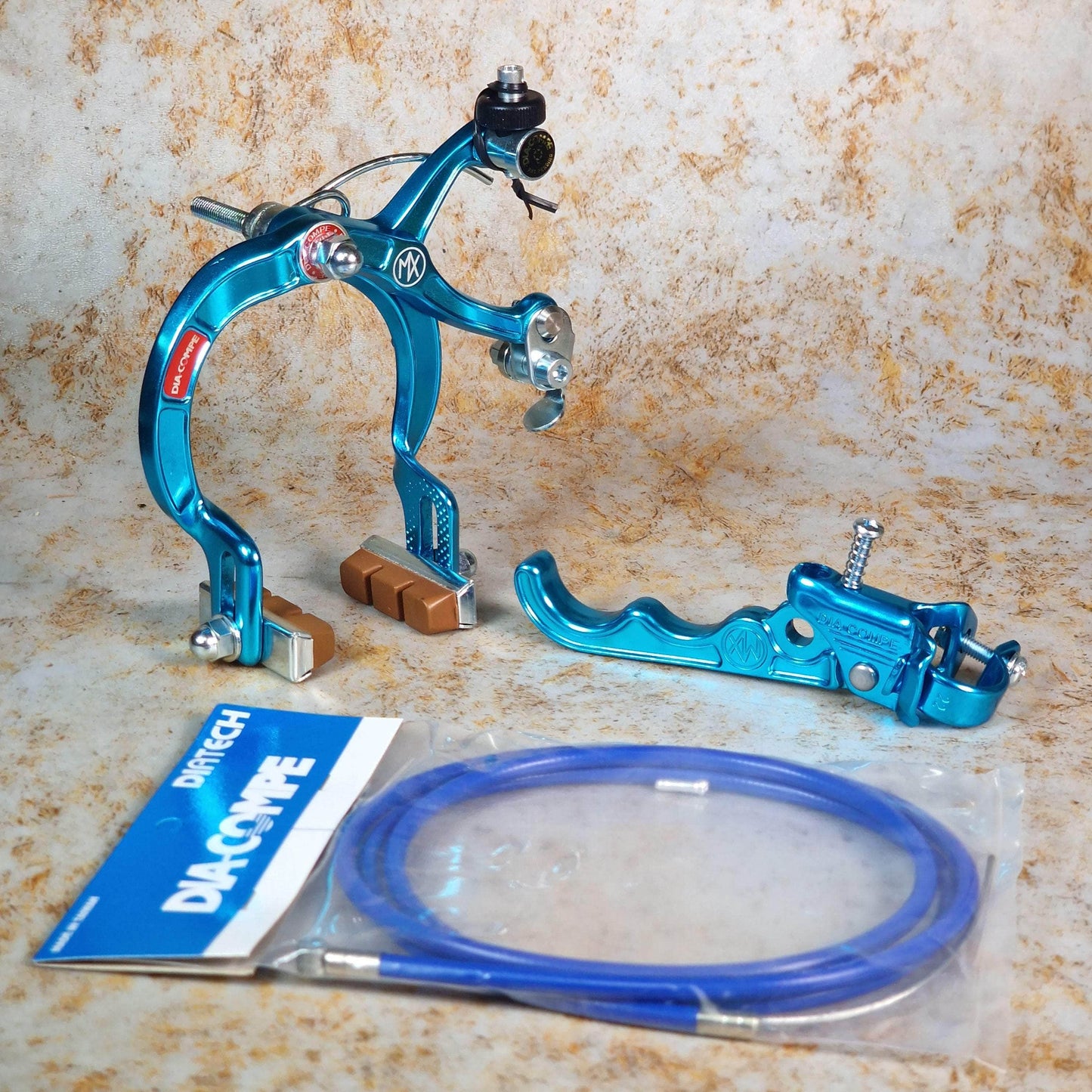 Dia-Compe Old School BMX Blue / MX1000 / LH Tech II Dia-Compe Complete Old School Brake Kit Rear